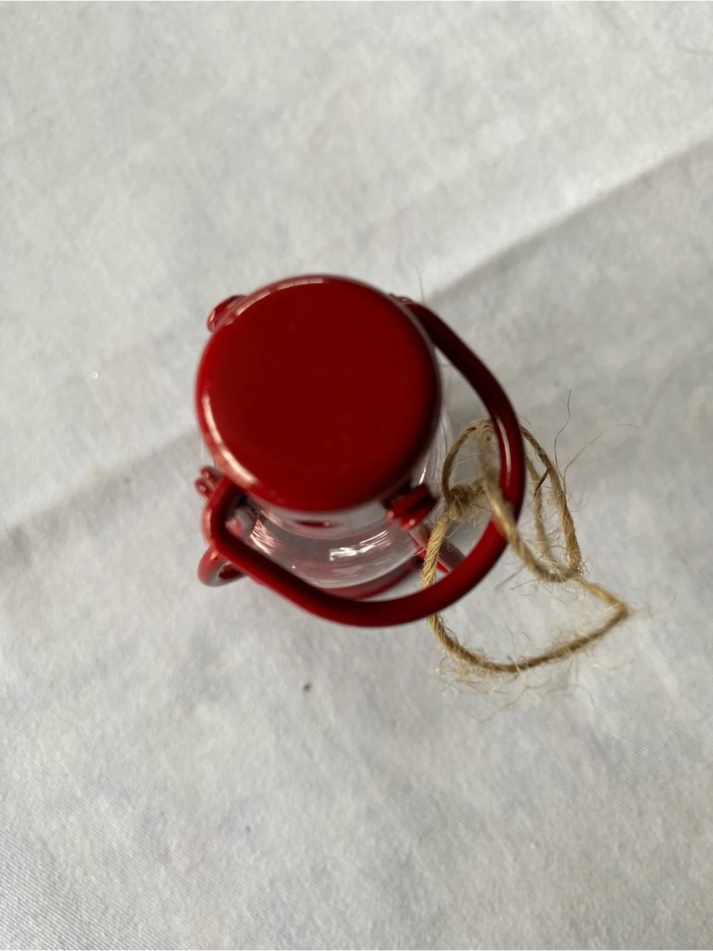 Christmas Red Railroad Lantern Ornament